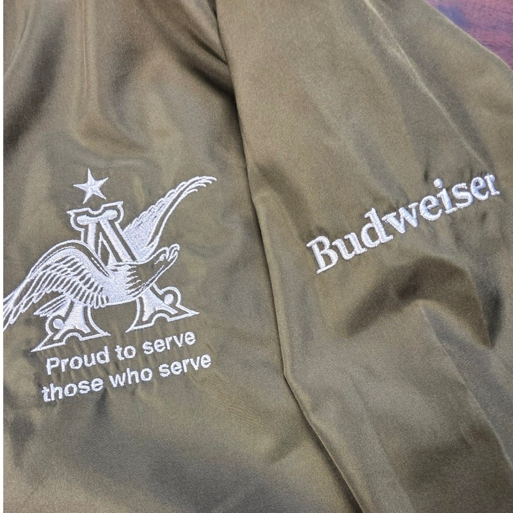 Budweiser Independent Trading Co Bomber UNISEX Atheleisure Streetwear  Y2k
